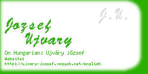 jozsef ujvary business card
